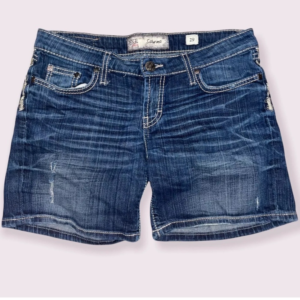 BKE Sabrina Women’s Size 29 Denim Jean Shorts Blue Wash